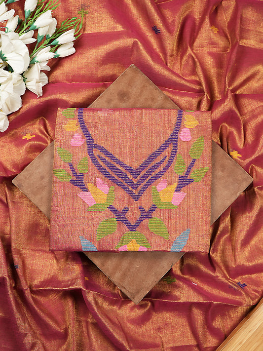 Red Tissue Jamdani 2-Pc Suit Set