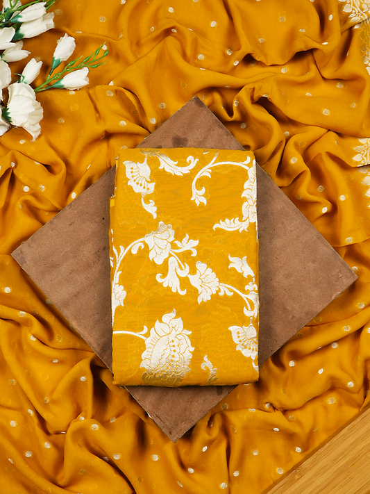 Mustard Khaddi Georgette Suit Set