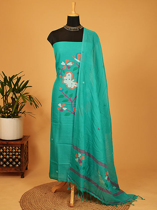 Firozi Handloom Cotton Jamdani Weaving 2 Pc Suit Set