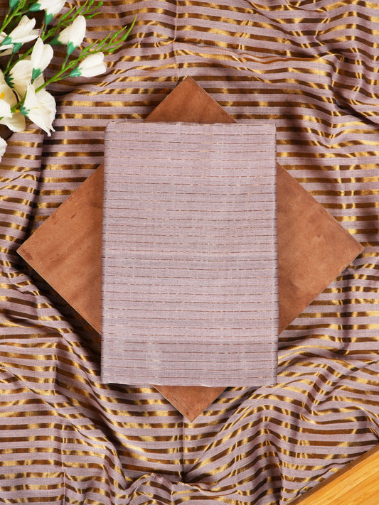 Lilac Four Peddle Weave Maheshwari Silk Suit Set