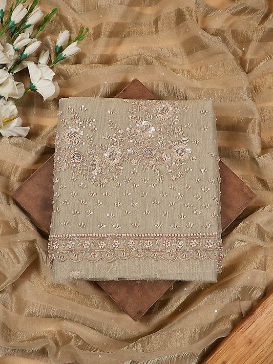 Sage Green Tissue Silk Handwork Suit Set