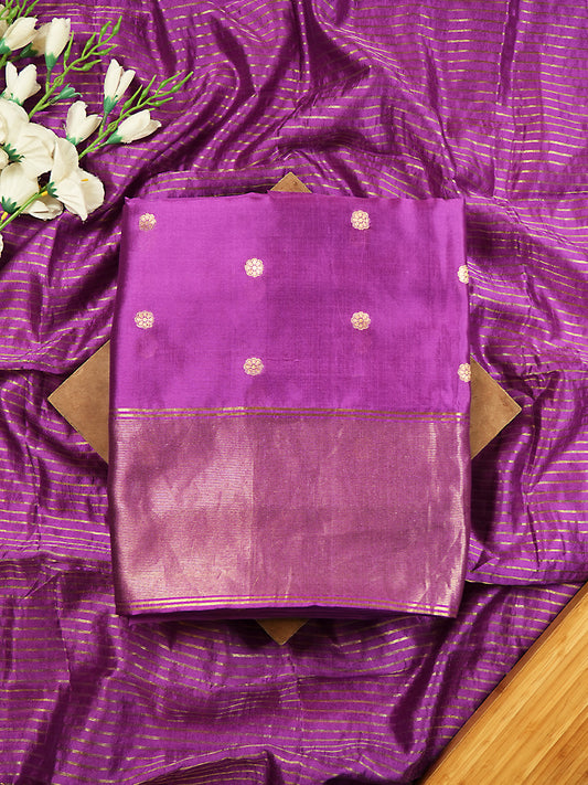 Purple Kanjivaram Silk Banarasi Suit Set