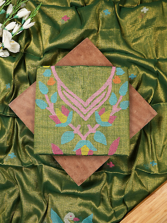 Light Green Tissue Jamdani 2-Pc Suit Set