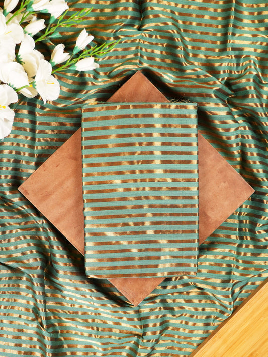 Teal Green Four Peddle Weave Maheshwari Silk Suit Set