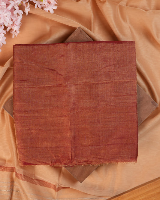 Brown Maheshwari Silk Four Peddle Weave Suit Set