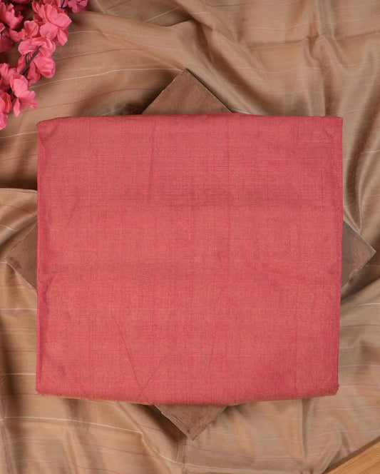 Rose Pink Maheshwari Silk Four Peddle Weave Suit Set