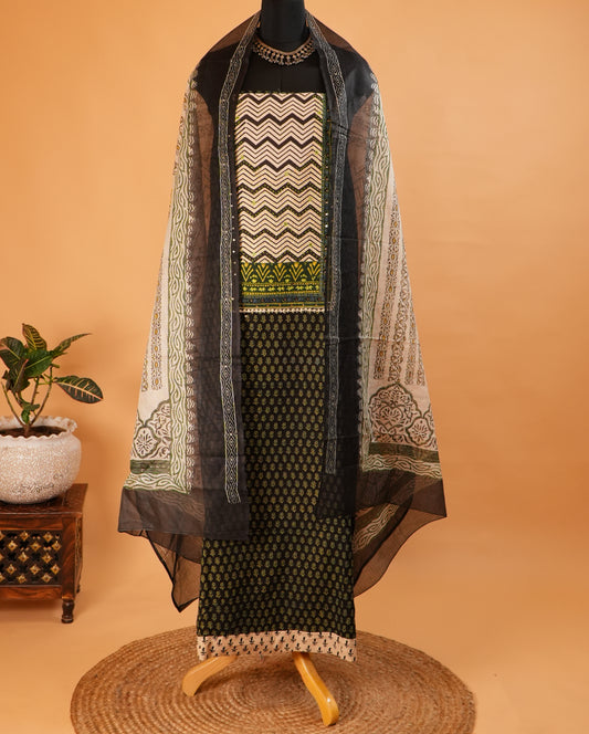 Organic Cotton Ajrakh Print Suit Set