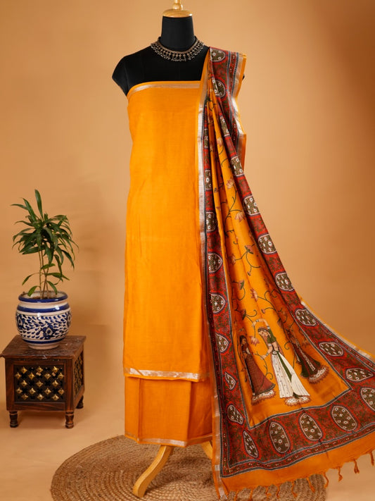 Mustard Organic Linen Suit Set