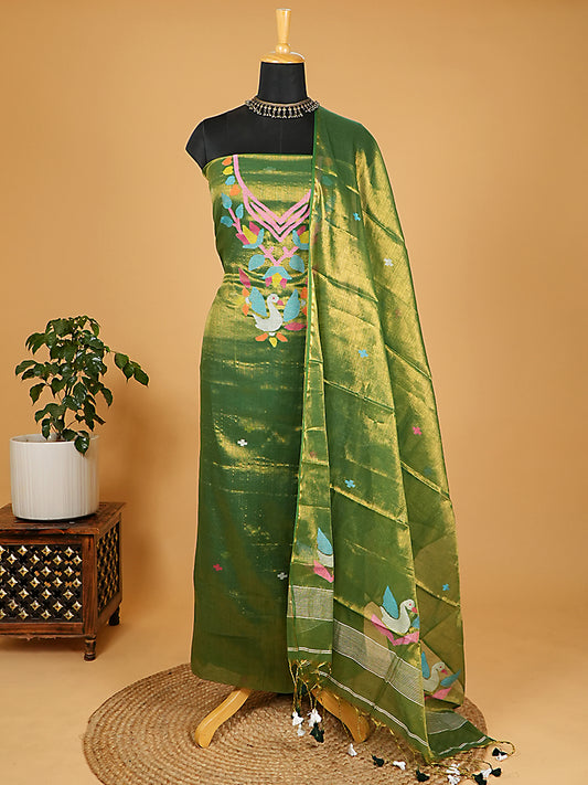 Light Green Tissue Jamdani 2-Pc Suit Set