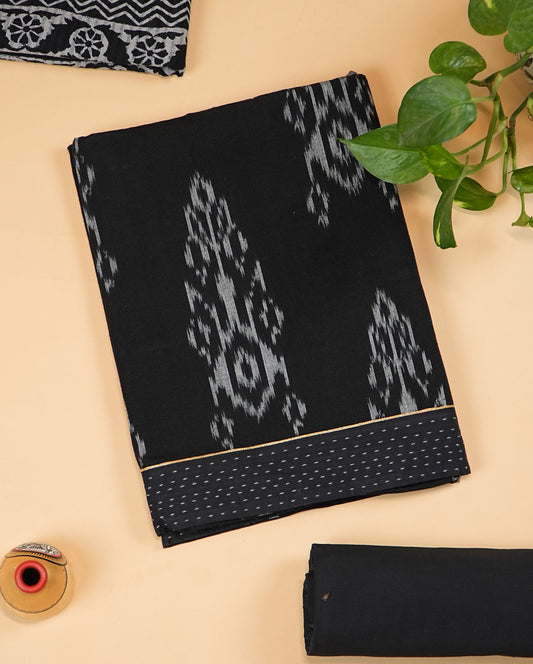 Black & White Ikat Print Suit Set